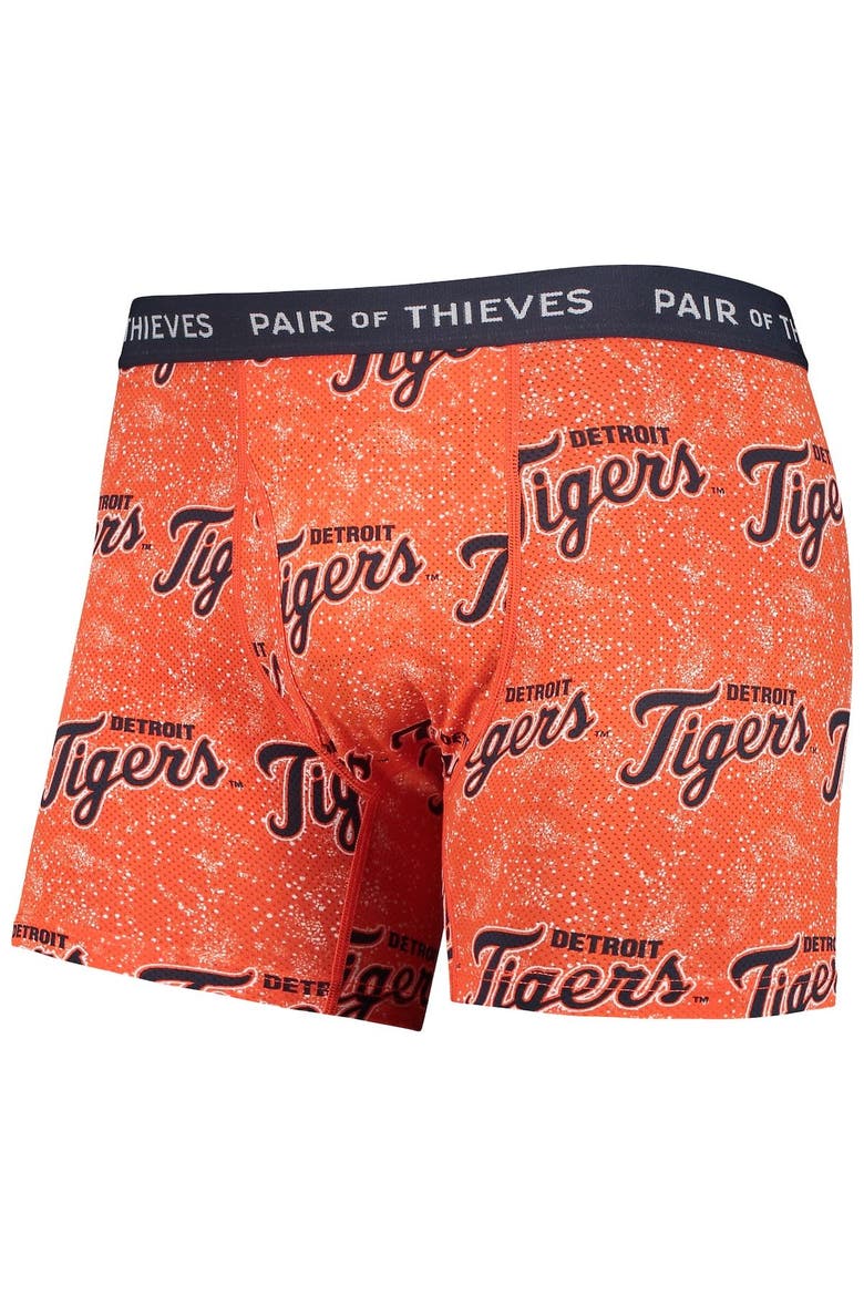 Men's Pair of Thieves Orange/Navy Detroit Tigers Super Fit 2-Pack Boxer Briefs Set, Alternate, color, Orange