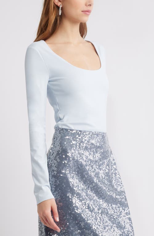 Open Edit Smooth Edit Scoop Neck Top In Blue Air
