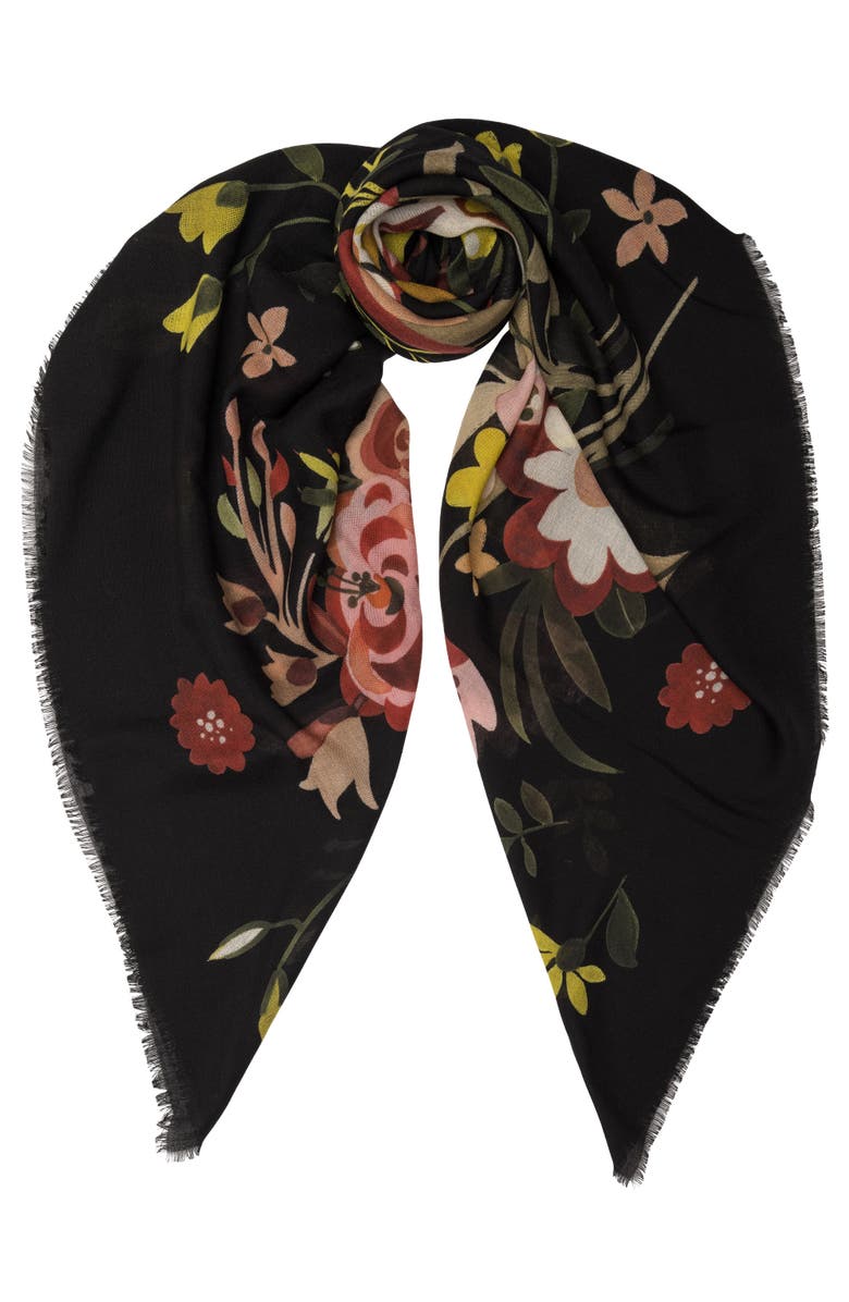 Elizabetta Rita - Wool Scarf, Alternate, color, Black