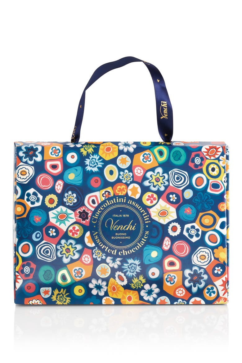 Small Murrine Gift Bag with Assorted Pearl Chocolates, Main, color, BLUE