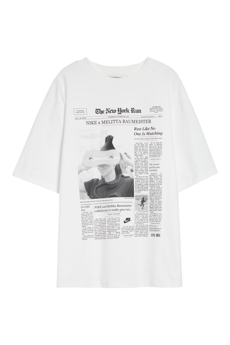 x Nike The New York Run Cotton Graphic T-Shirt, Alternate, color, WHITE