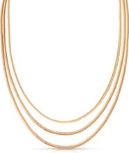 Ettika Triple Layered Snake Chain Necklace