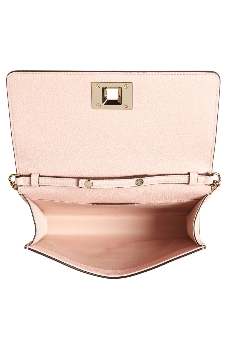 FERRAGAMO Salvatore Ferragamo The Studio Grainy Leather Wallet on a Chain, Alternate, color, 