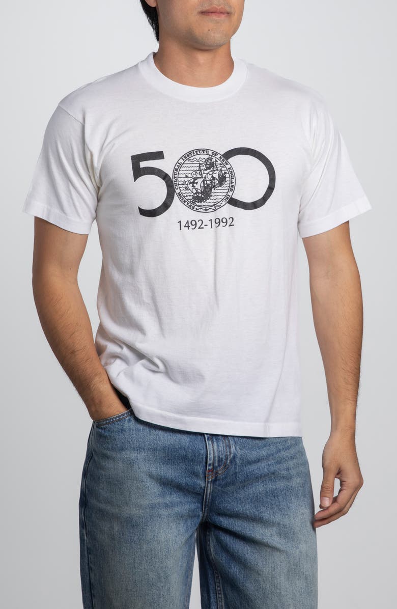 Elwood Vintage 500 Spanish Cultural Institute of New England, Inc. Tee, Main, color, White