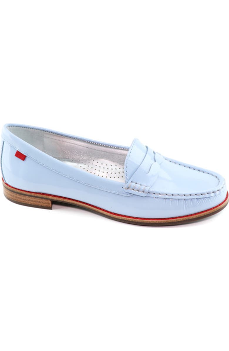 Marc Joseph New York East Village Patent Leather Penny Loafer, Main, color, Baby Blue Soft Patent