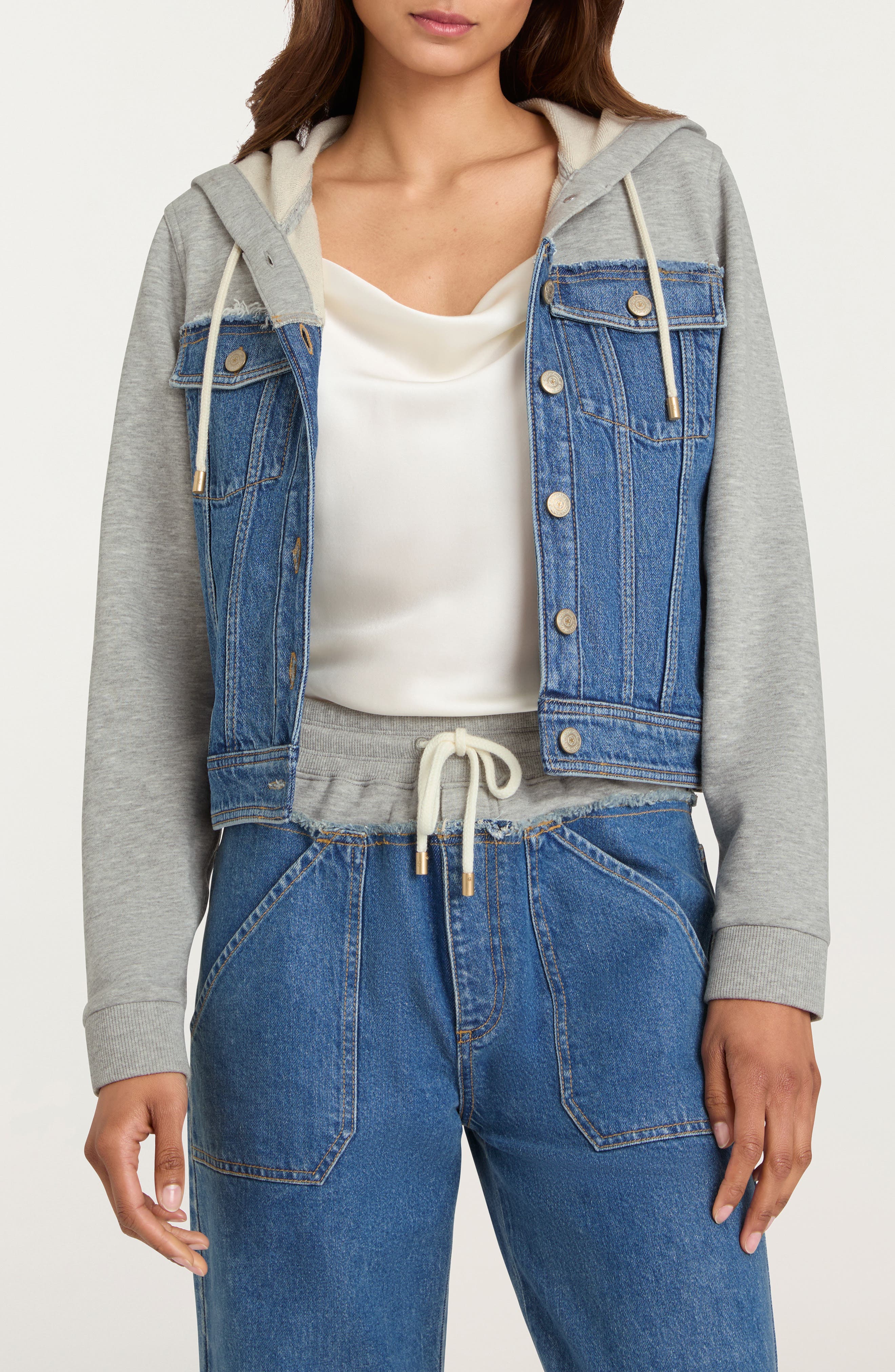 Sutton Denim Mixed Media Jacket