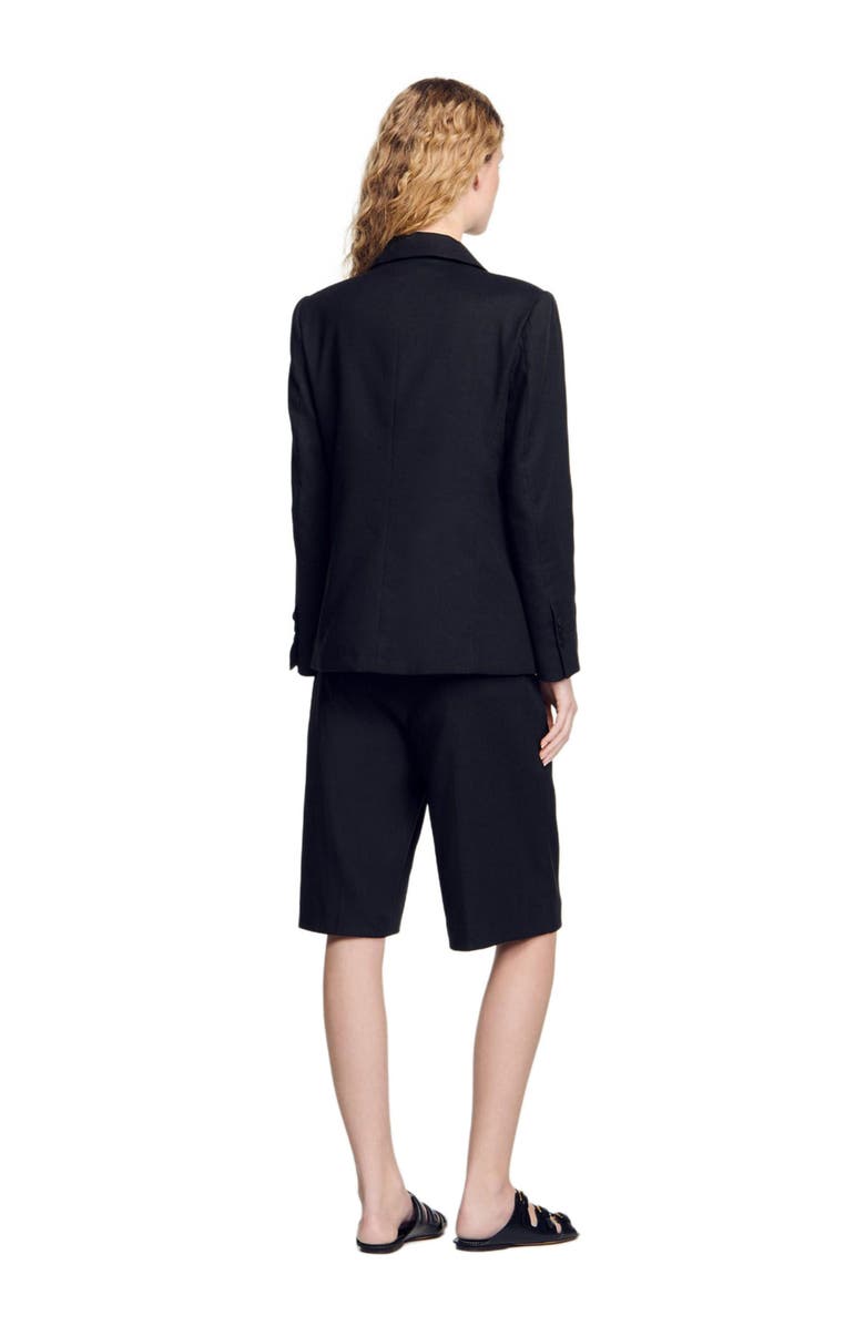 SANDRO Double-breasted suit jacket, Alternate, color, 