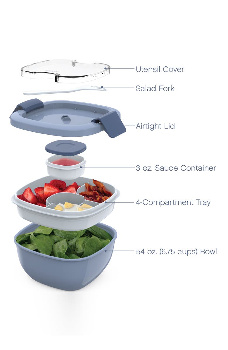 BENTGO All-in-One Salad Container, Alternate, color, Slate