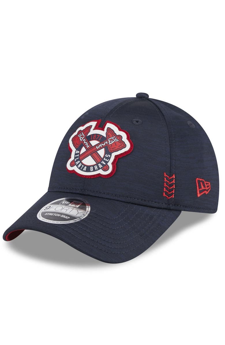 New Era Men's New Era  Navy Atlanta Braves 2024 Clubhouse 9FORTY Adjustable Hat, Main, color, 