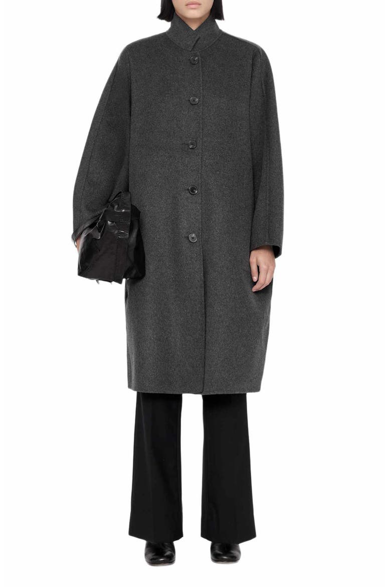 Effie Wool Blend Coat, Main, color, GREY