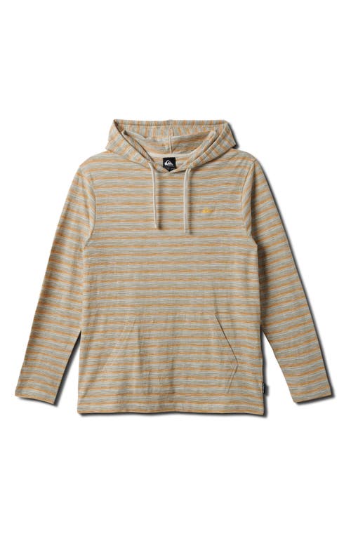 Quiksilver Stripe Slub Hoodie In Golden Haze