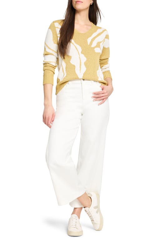 Nic + Zoe Nic+zoe Shadow Reef Sweater In Yellow Multi