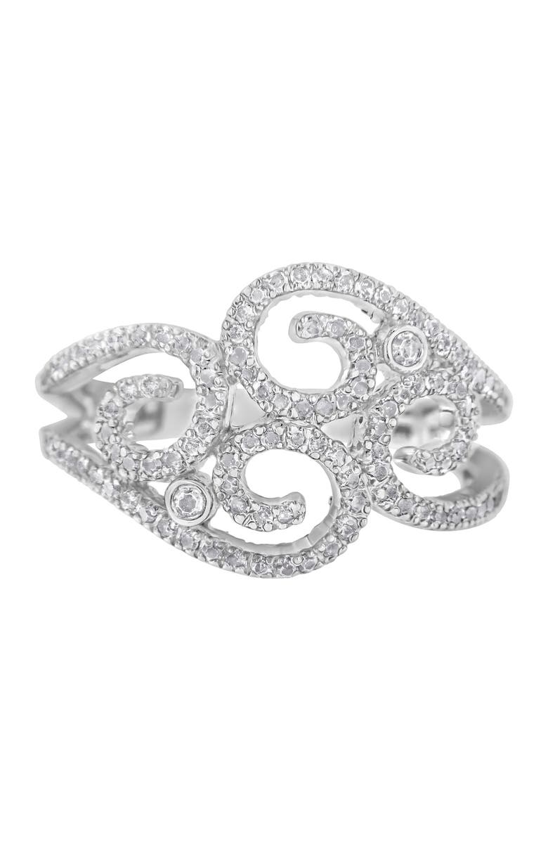 Haus of Brilliance 14K White Gold 1/2 cttw Round Cut Diamond Cluster Ring, Main, color, White