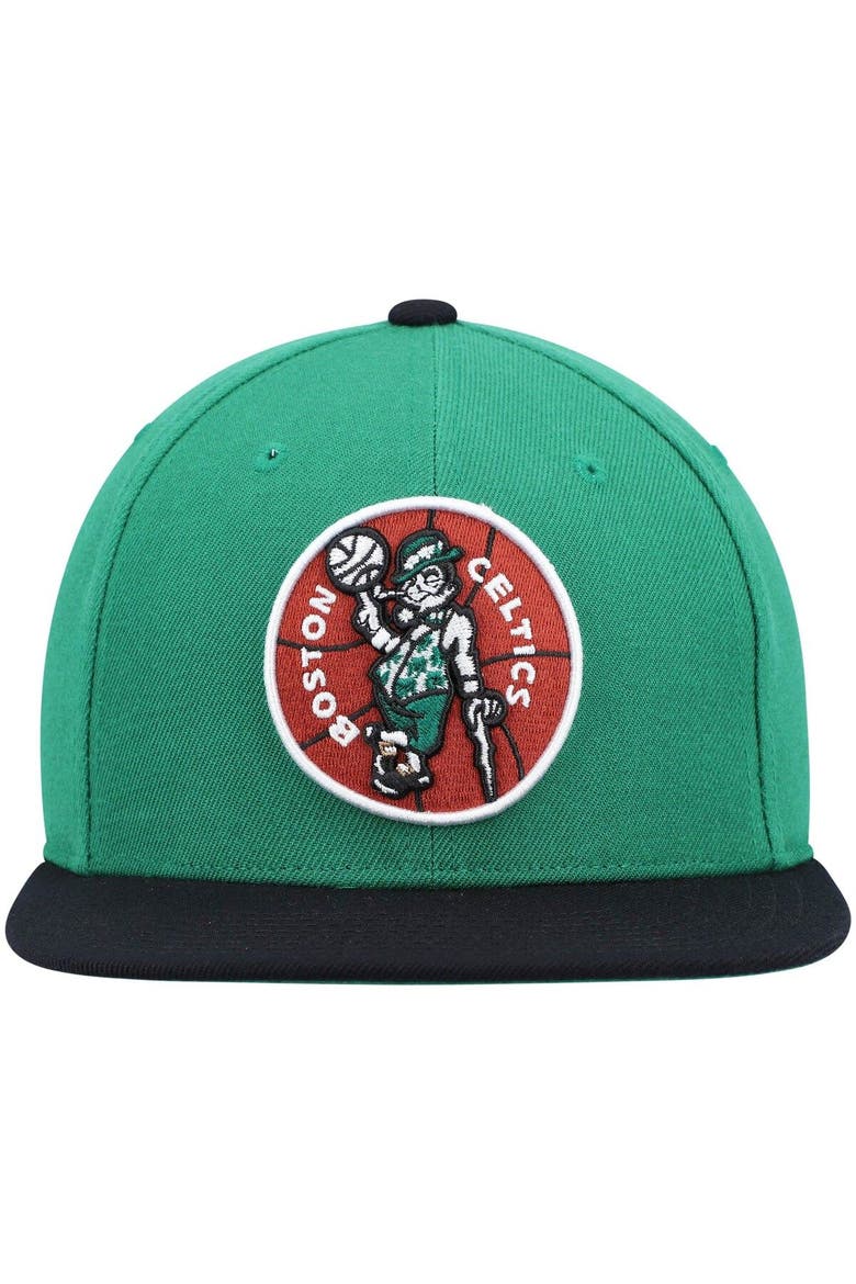 Men's Mitchell & Ness Kelly Green/Black Boston Celtics Hardwood Classics Team Two-Tone 2.0 Snapback Hat, Alternate, color, Kelly Green
