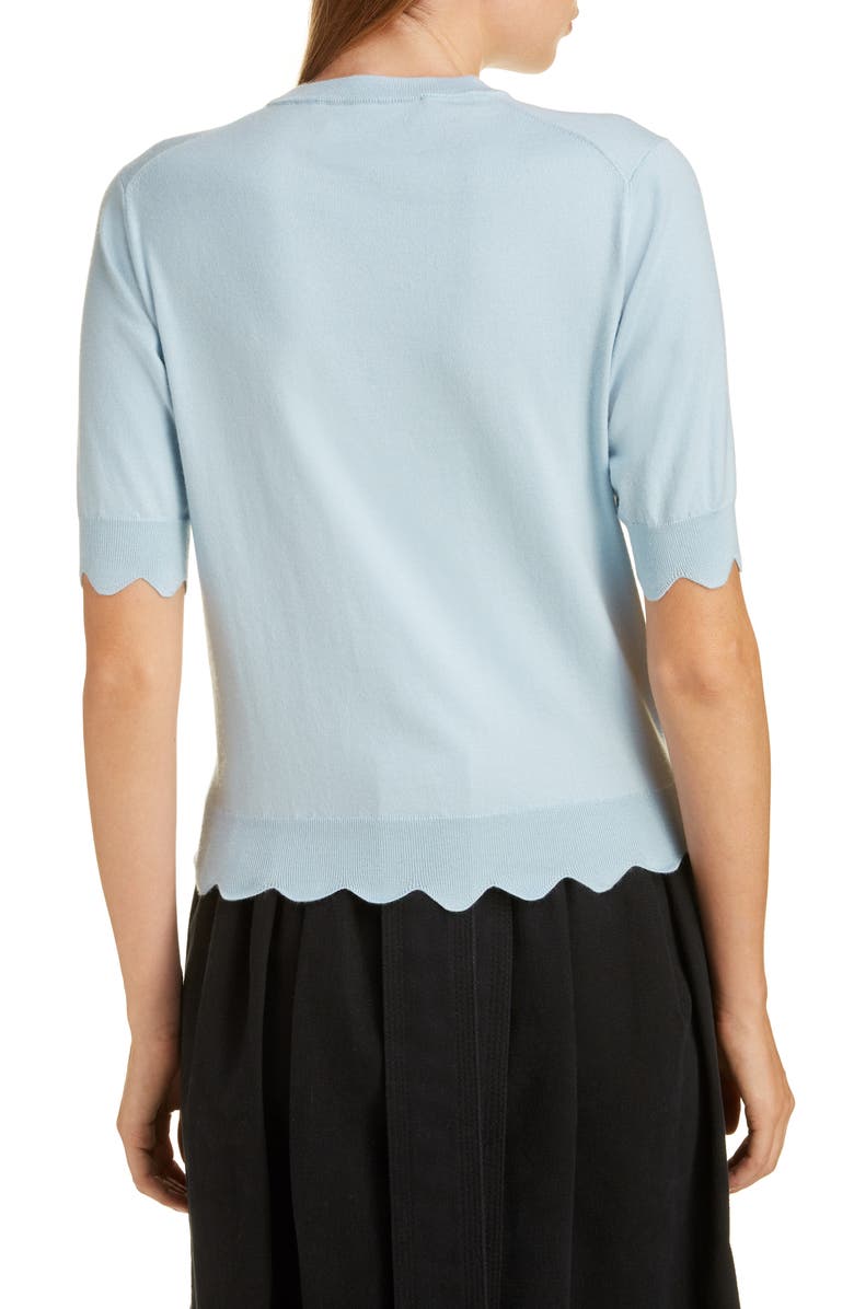 Marc Jacobs Scalloped Sweater, Alternate, color, 