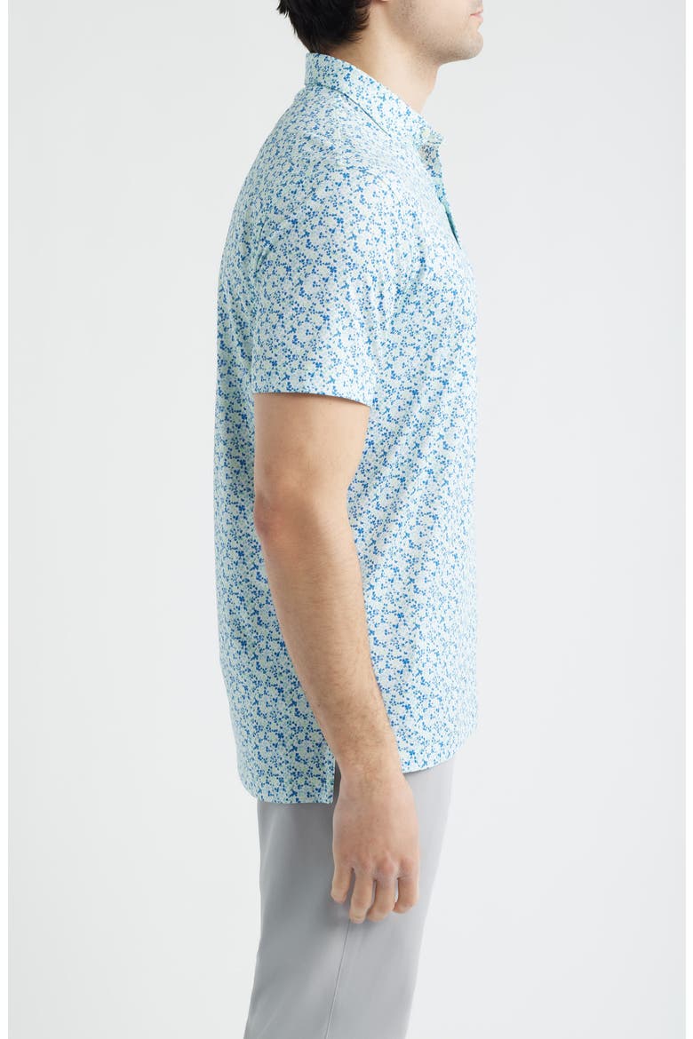 Charmer Floral Performance Jersey Polo, Alternate, color, SOUND SIDE