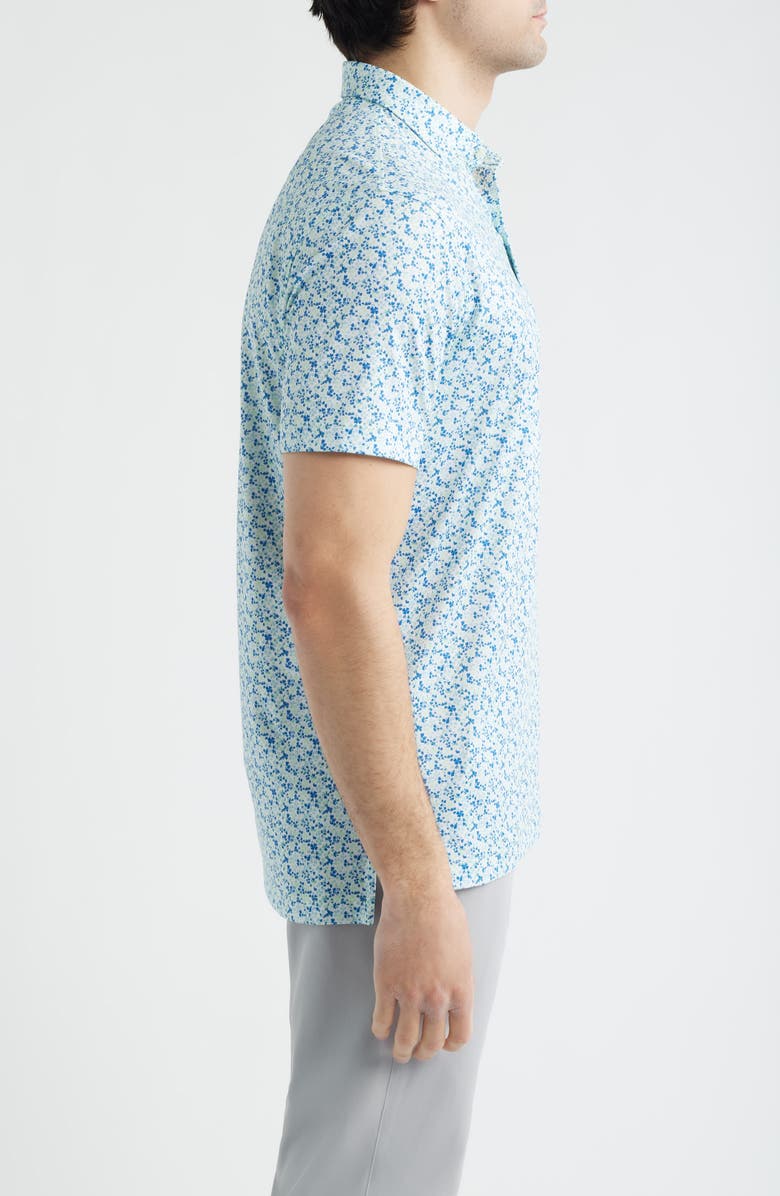 johnnie-O Charmer Floral Performance Jersey Polo, Alternate, color, Sound Side