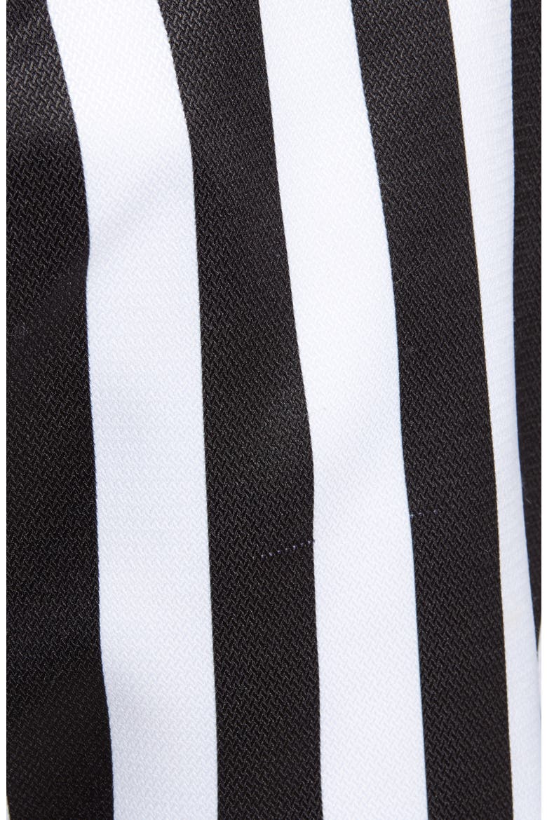 Slim Fit Scallop Stripe Board Shorts, Alternate, color, BLACK