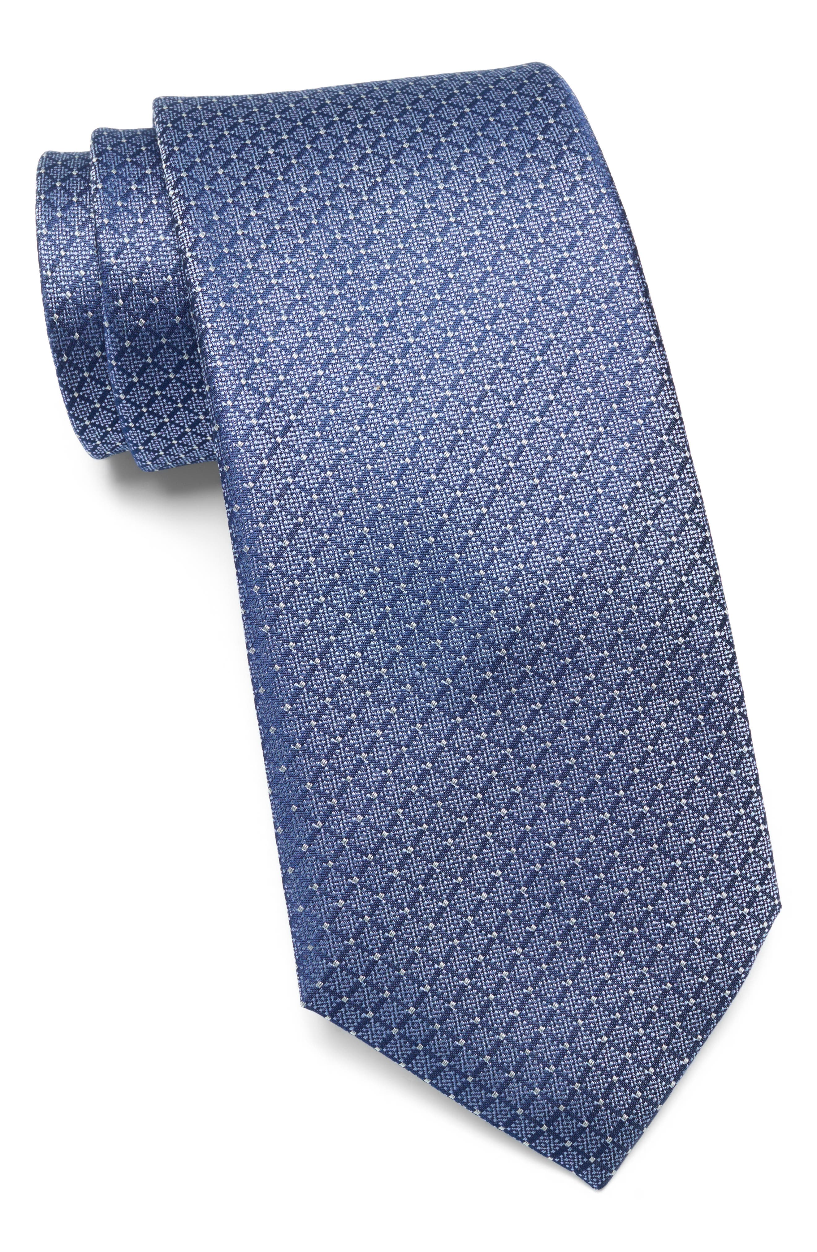Duchamp Medallion Jacquard Silk Tie