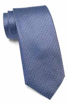 Duchamp Medallion Jacquard Silk Tie