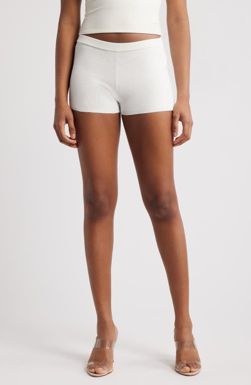 House Of Cb Kai Sweater Shorts In Cloud Dancer