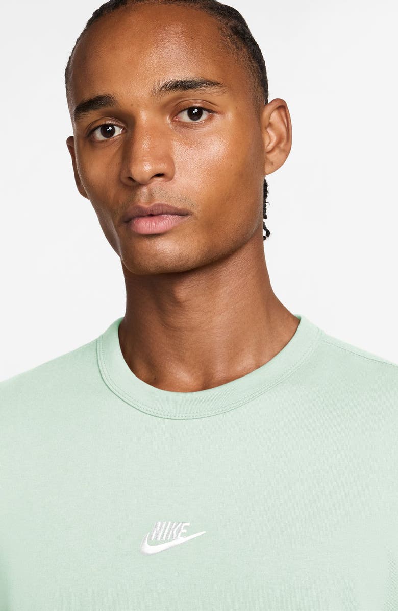 Nike Sportswear Embroidered Swoosh Cotton T-Shirt, Alternate, color, Barely Green