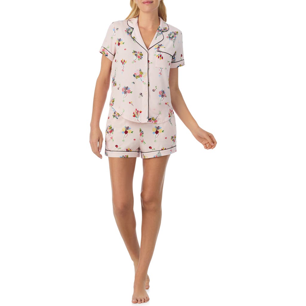 Kate Spade New York Print Short Pajamas In Pink