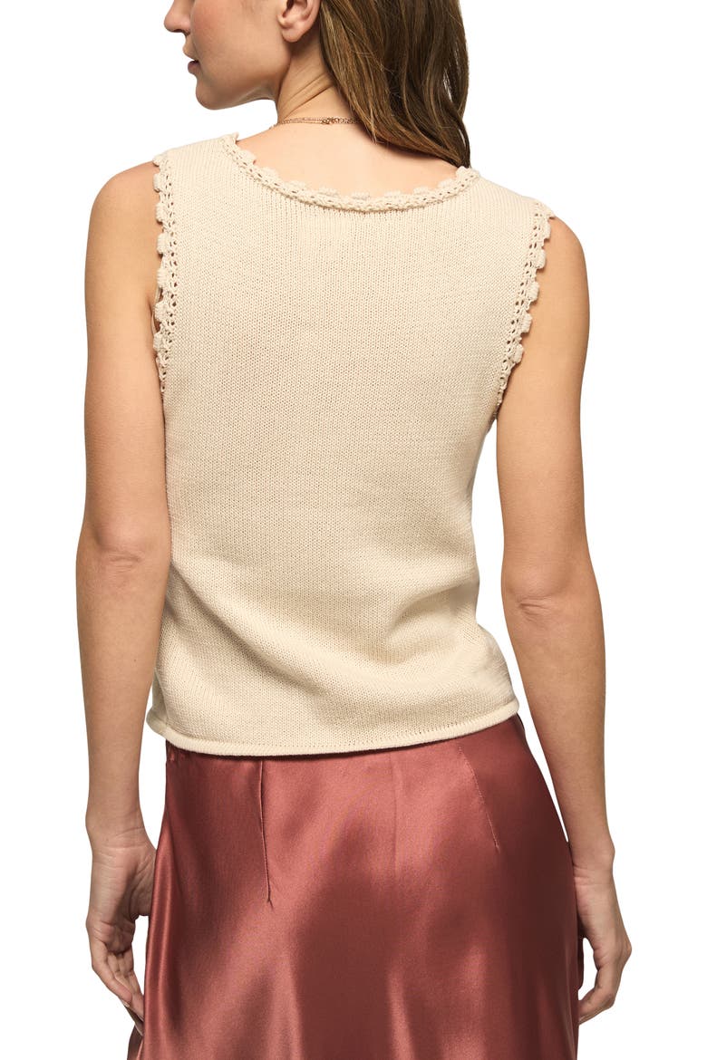 Festival Lace-Up Knit Vest, Alternate, color, STRAW HEATHER