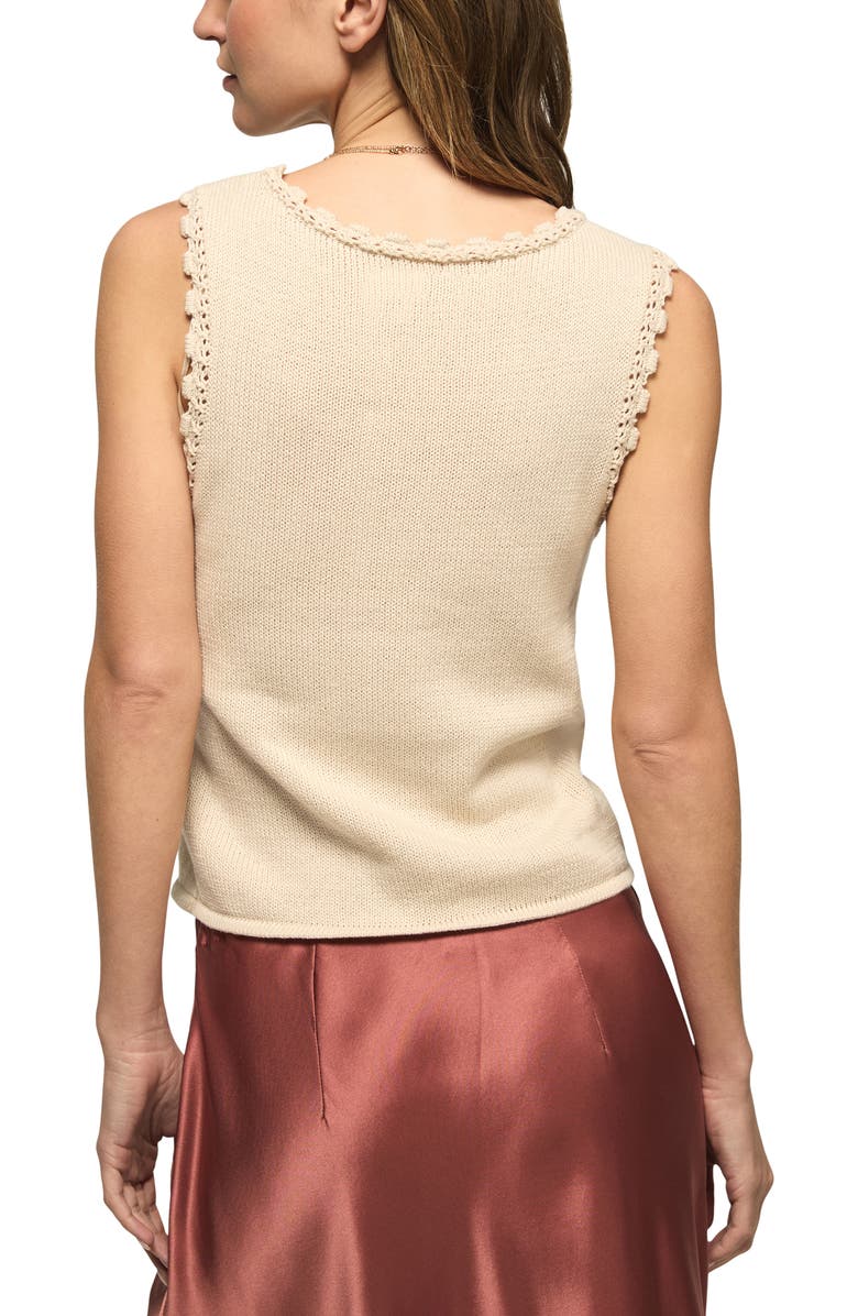 Lucky Brand Festival Lace-Up Knit Vest, Alternate, color, Straw Heather