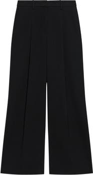 Theory Pleated High Rise Wide Leg Pants