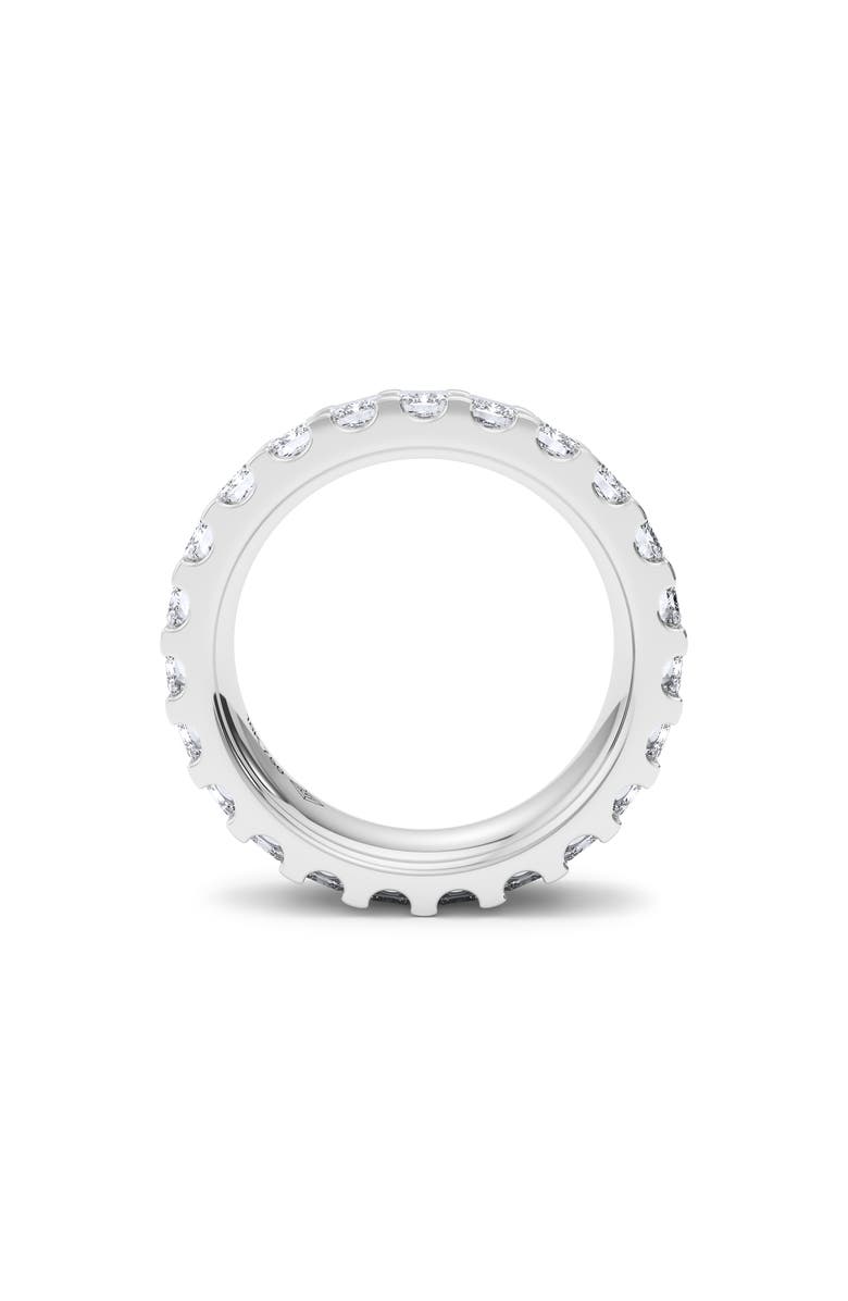 HauteCarat Emerald Lab Grown Diamond Channel Ring, Alternate, color, 18K White Gold