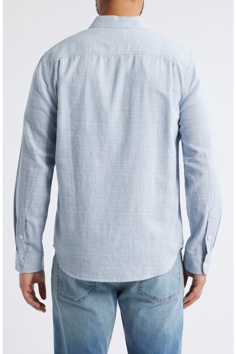 Wyatt Slub Cotton Button-Up Shirt, Alternate, color, TIDAL ETCH
