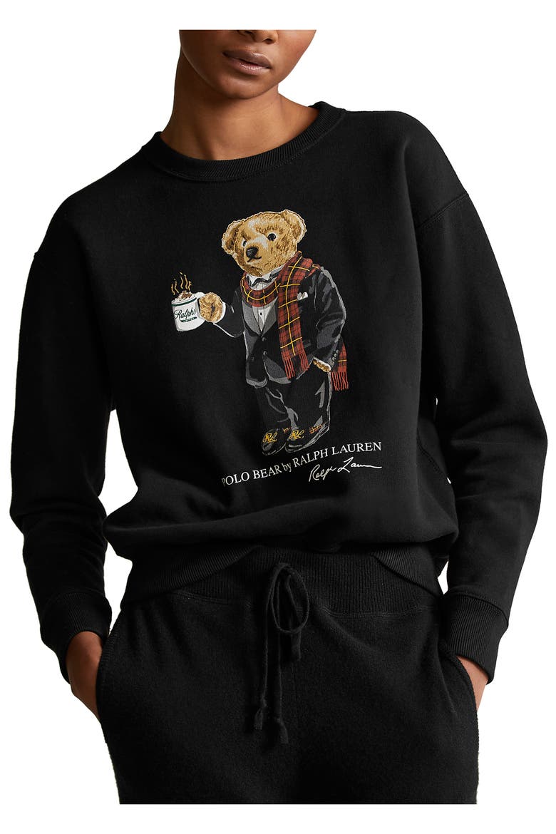 Coco Bear Sweatshirt, Main, color, BLACK