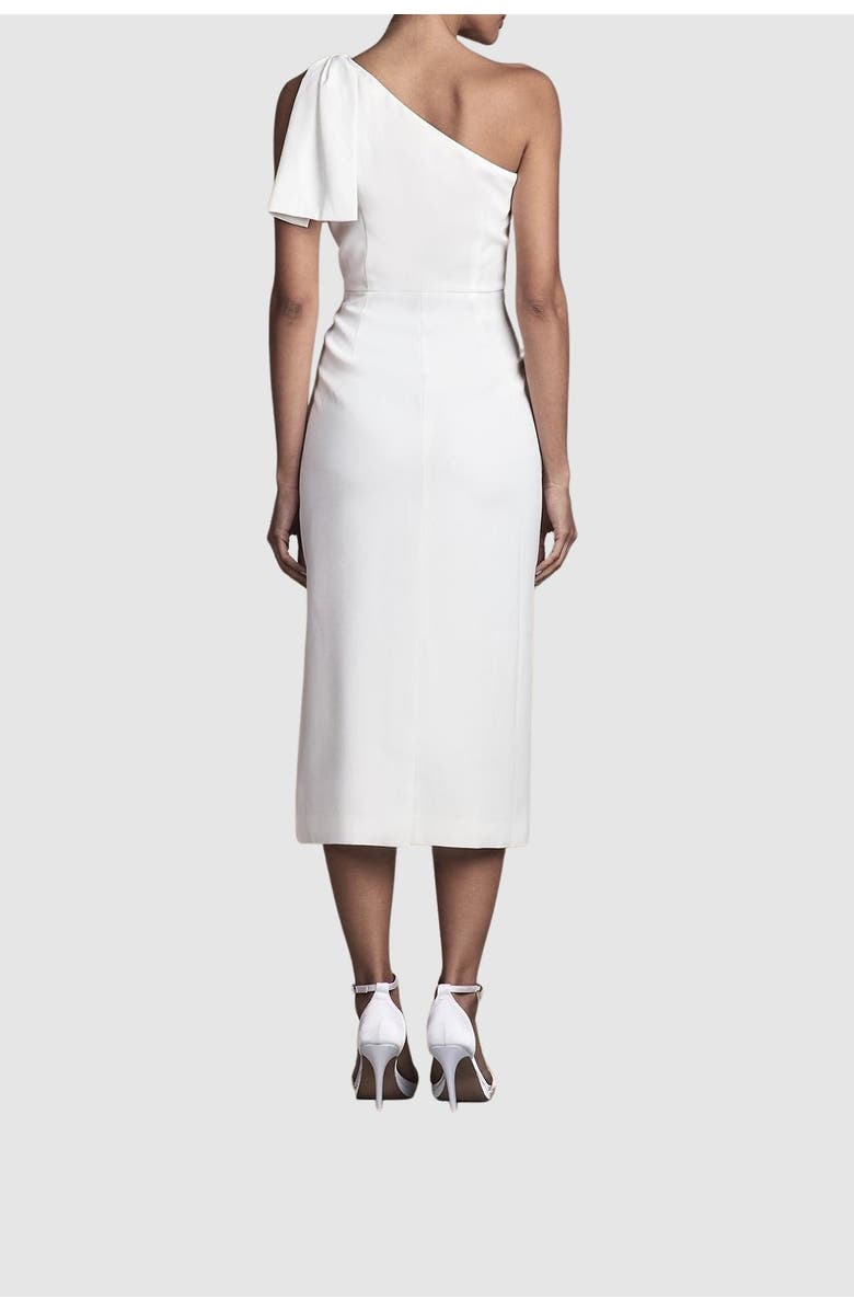 Coast Bow One Shoulder Midi Wedding Dress, Alternate, color, Ivory