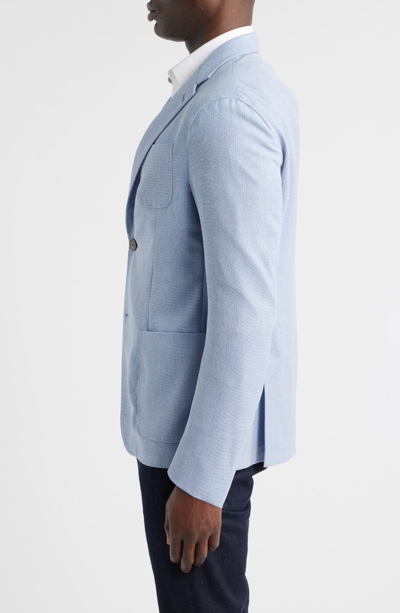 Emporio Armani Textured Virgin Wool Sport Coat, Alternate, color, Light Blue
