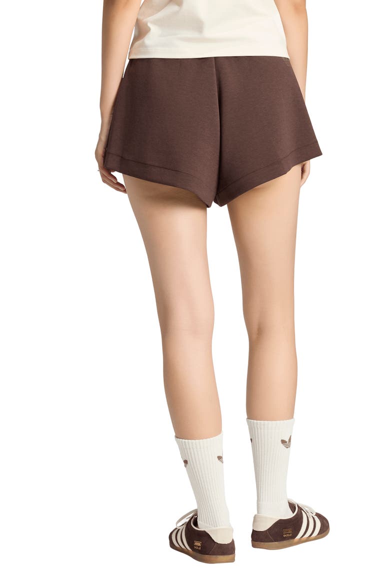 Loose Fit 3-Stripes Doubleknit Shorts, Alternate, color, AURORA COFFEE