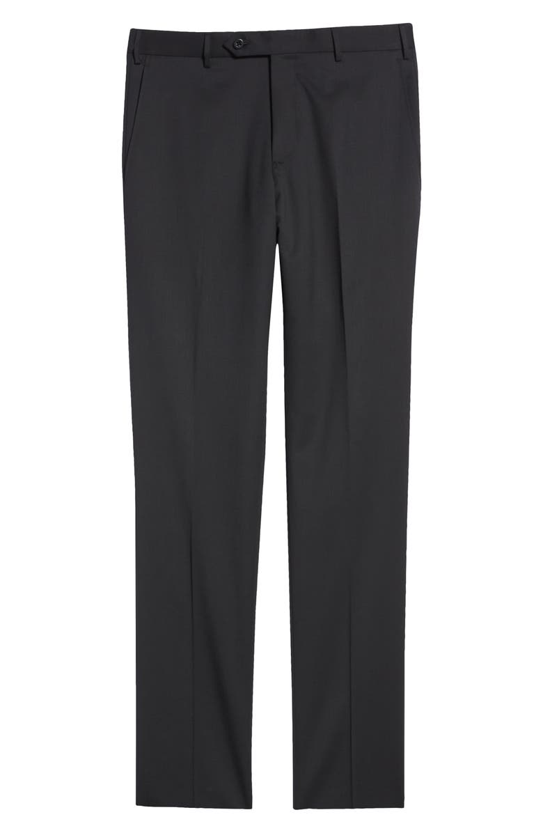 Zanella Parker Stretch Wool Trousers, Alternate, color, Black