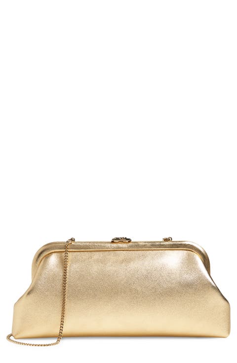 クラッチバッグ JIMMY CHOO BLACK LEATHER SKYLAR CLUTCH Black Clutch bag 