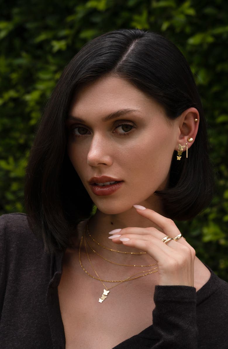 Bony Levy 14K Gold Linear Drop Earrings, Alternate, color, 14K Yellow Gold