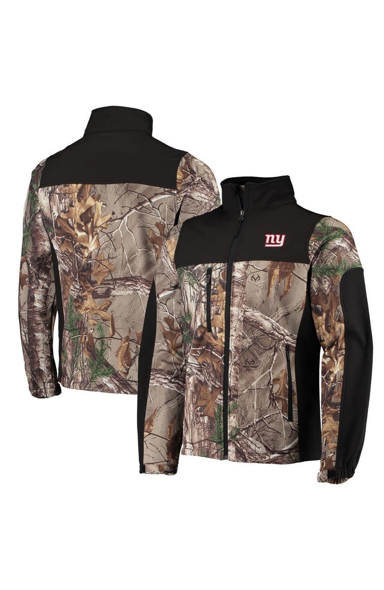 DUNBROOKE Men's Dunbrooke Realtree Camo/Black New York Giants Circle Hunter Softshell Full-Zip Jacket, Main, color, Realtree Camo
