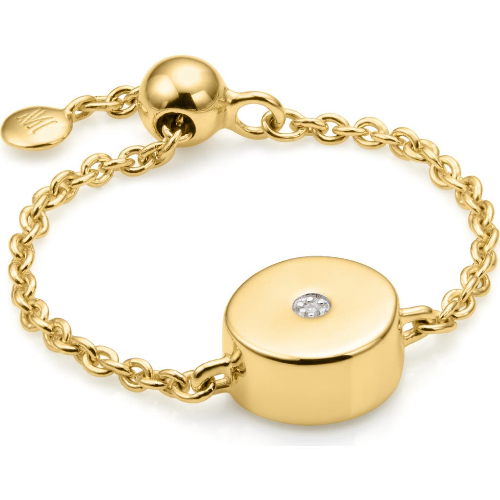 Monica Vinader Linear Solo Diamond Friendship Chain Ring