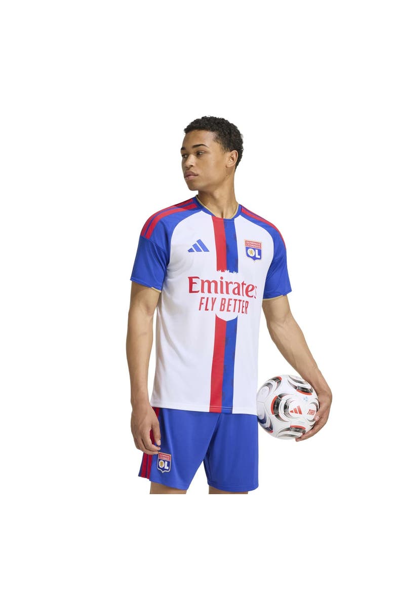Men's adidas  White Olympique Lyonnais Home 2026/27 Replica Jersey, Main, color, White