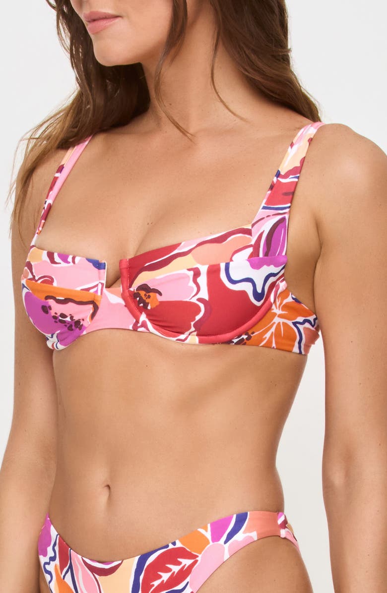 LSPACE Mako Underwire Bikini Top, Alternate, color, Lost In The Blooms