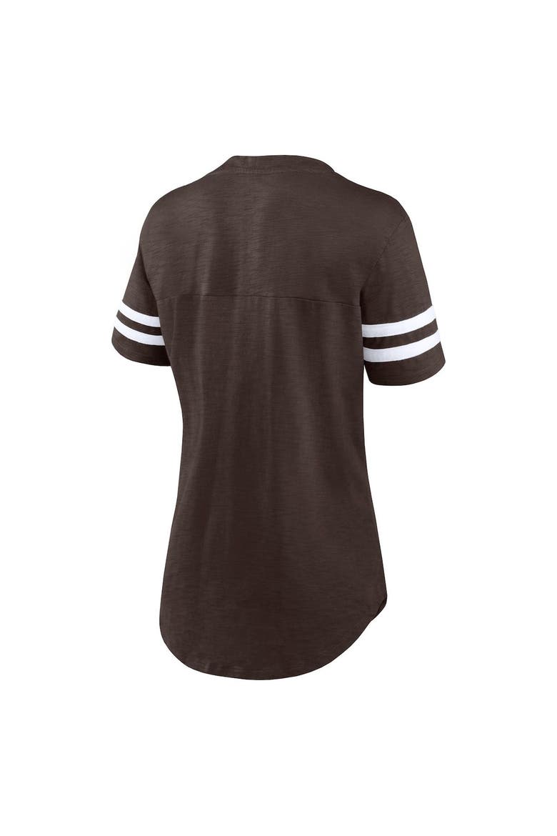 Women's Fanatics Branded Brown Cleveland Browns Speed Tested V-Neck T-Shirt, Alternate, color, Brown