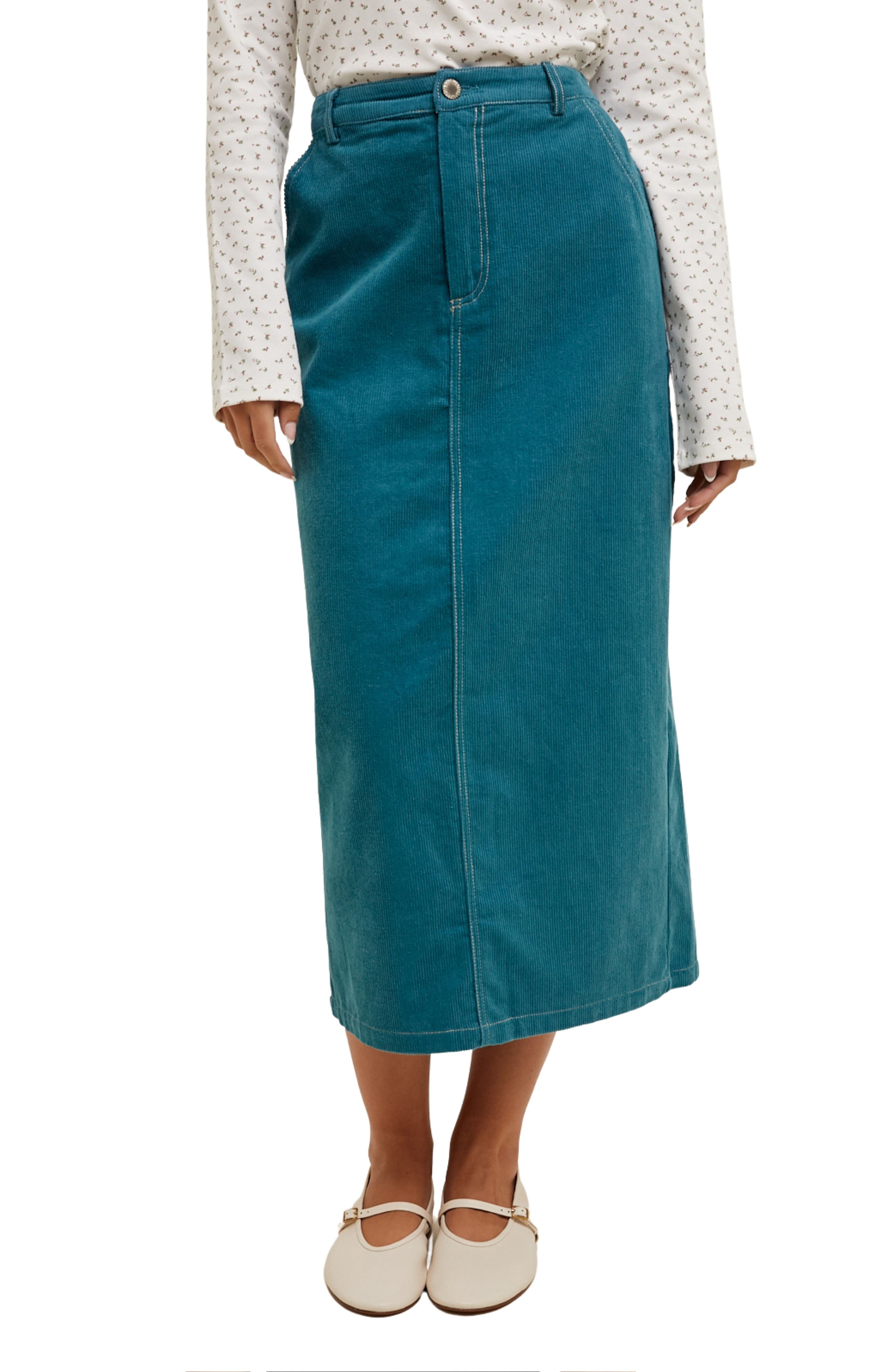 Corduroy Midi Skirt - image 3