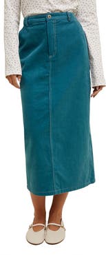 WISHLIST Corduroy Midi Skirt