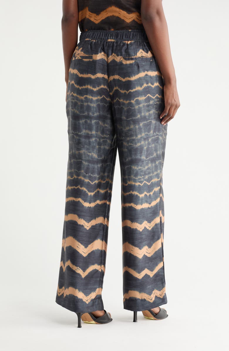 DKNY Scarf Twill Pants, Alternate, color, Wavy Tide