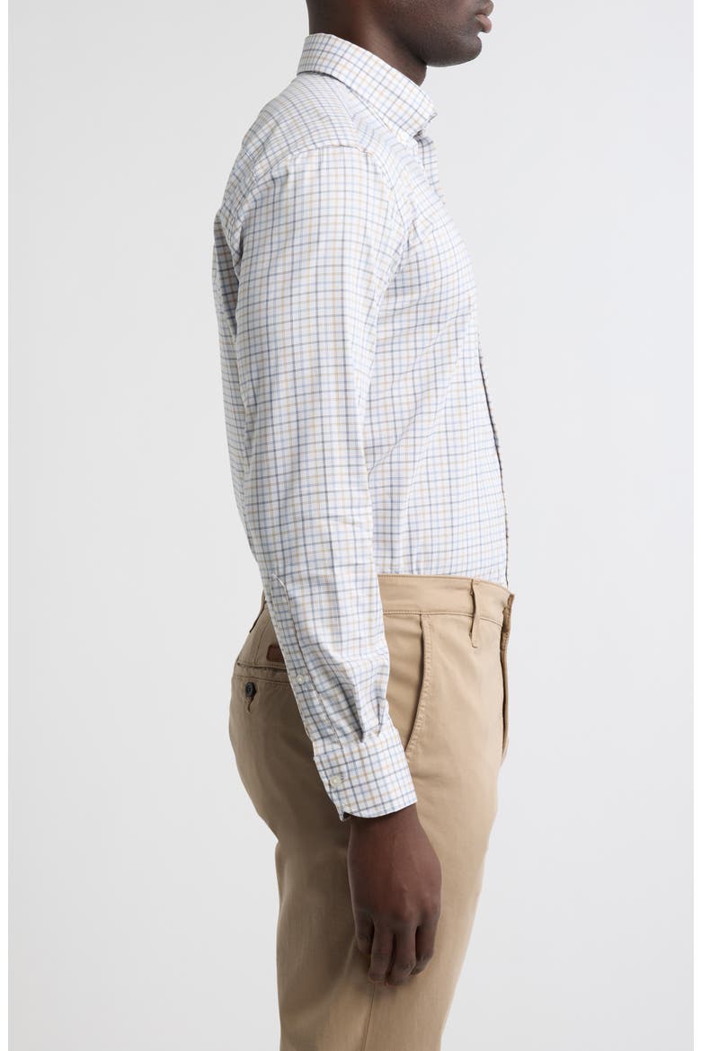 Bruce Crown Lite Plaid Performance Button Down Shirt, Alternate, color, NAVY