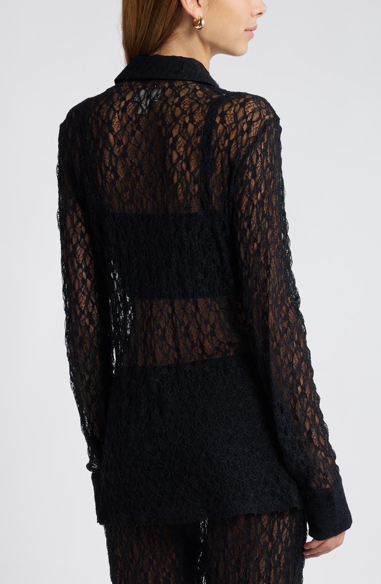 Open Edit Lace Button-Up Shirt, Alternate, color, 