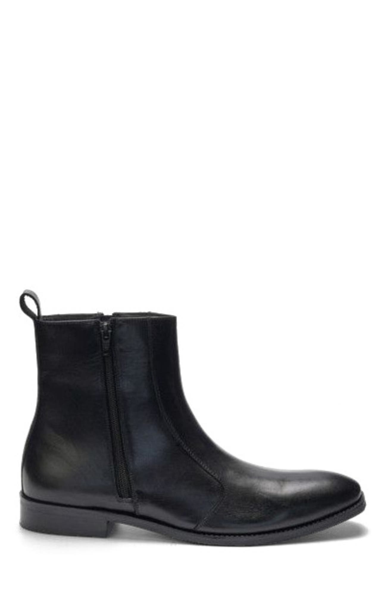 A. Veer Lexington Zip Boot, Alternate, color, Black Leather